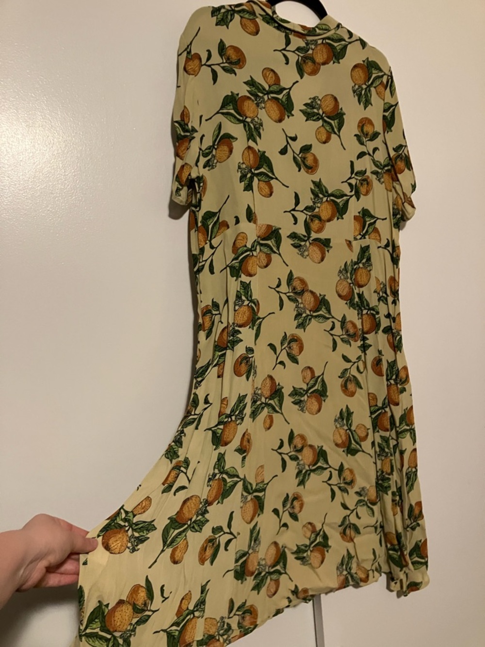 XXL NWOT orange cream 1940s day dress - Picture 4 of 7
